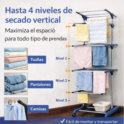 AeroDry Pro™ - Seca más ropa en menos espacio