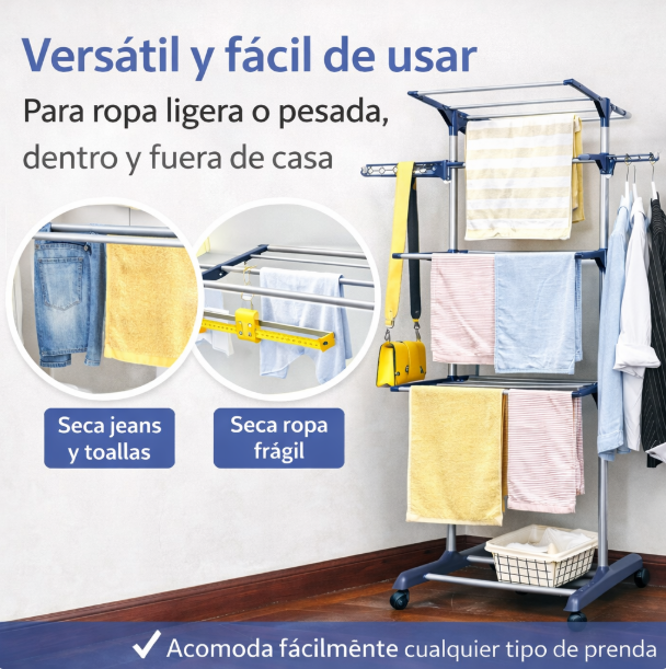 AeroDry Pro™ - Seca más ropa en menos espacio