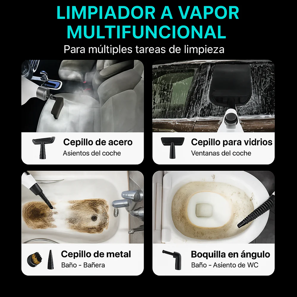 TurboSteam Pro™ - La fuerza del vapor que elimina la suciedad en segundos